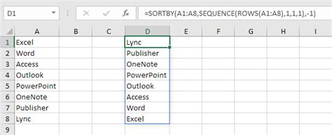 Reverse Excel List Order Tutorial