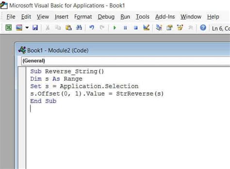 Reverse String Add-in in Excel