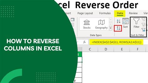 Reversing Columns Excel