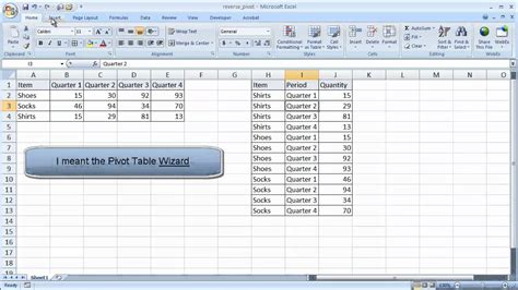 Reversing Row Order Using Pivot Tables