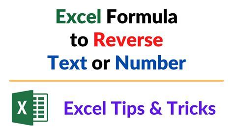 Reversing text in Excel with formulas