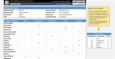 Review and Rating Tracker Template