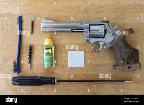 A selection of revolver maintenance tools