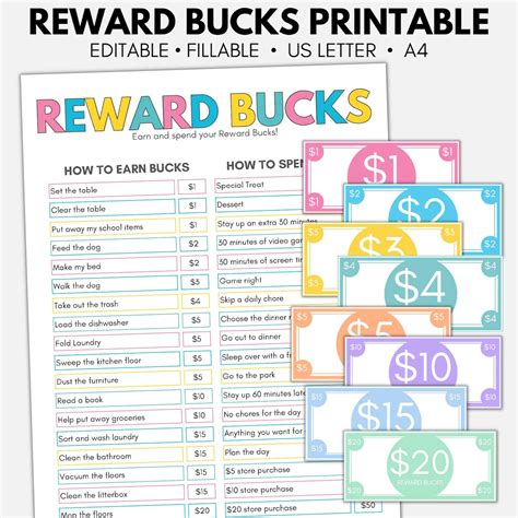 Reward Bucks for Good Behavior