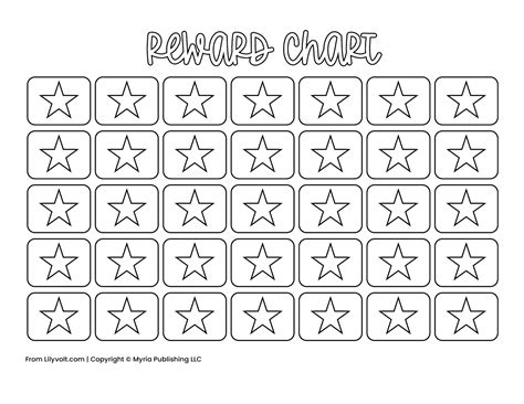 A reward star chart template with a focus on earning privileges