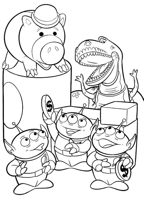 Rex and Hamm Coloring Page