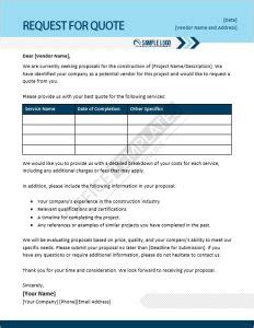 RFQ Templates for International Procurement