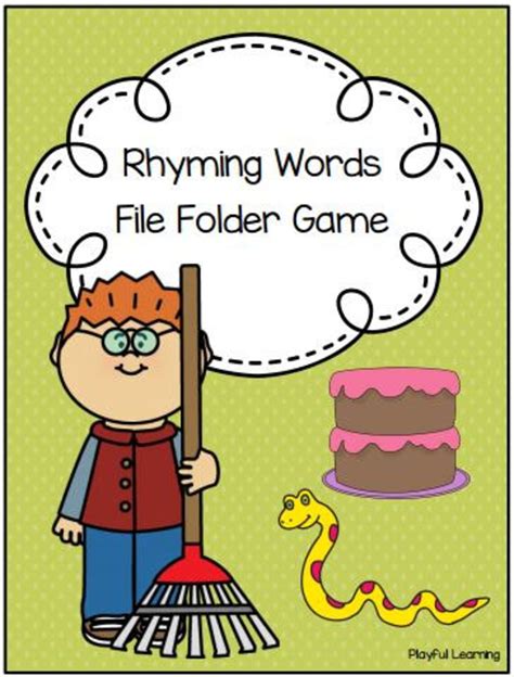 Rhyming words file folder activity