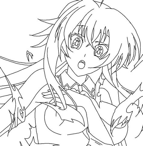 Rias Gremory Coloring Page