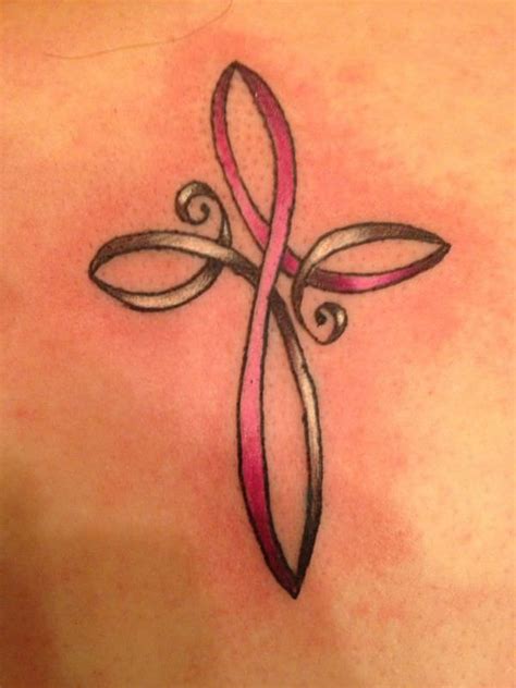 Ribbon Cross Tattoo Designs