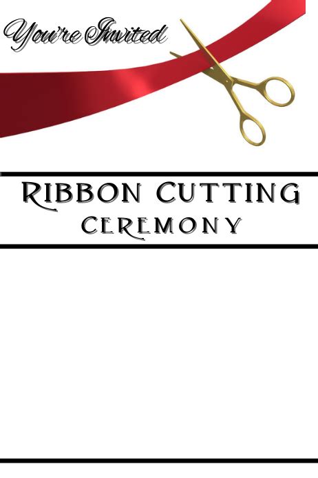 Ribbon Cutting Event Flyer Template Design