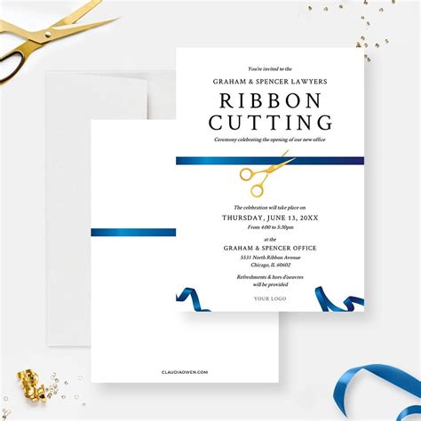 Ribbon cutting invitation template example