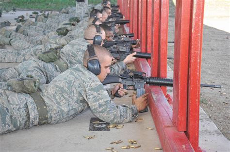 A Marine navigating the rifle qualification course