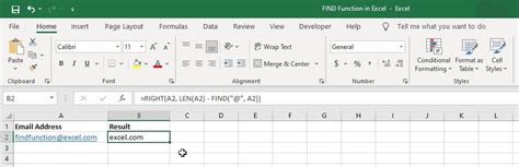 Using the RIGHT and FIND Functions