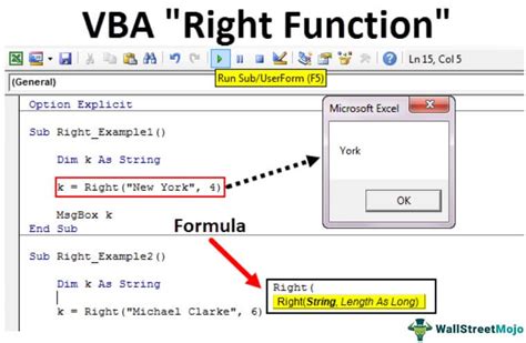 Right Function VBA Syntax