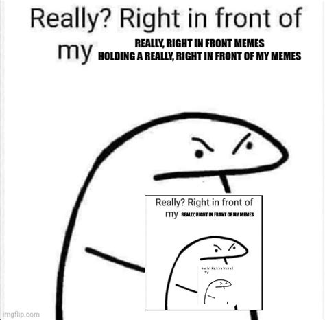 Image of a person in front of a meme