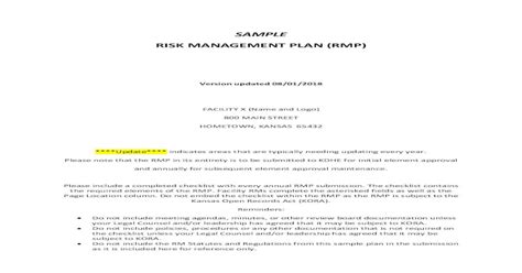 Risk Management Template