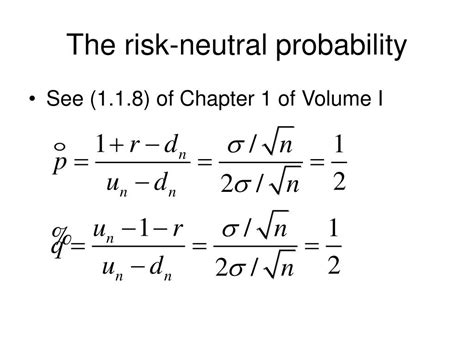 Risk-Neutral Probabilities Formula