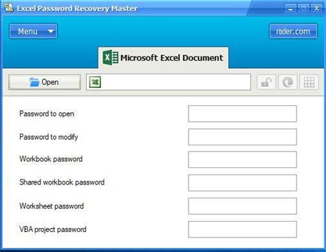 Rixler Excel Password Remover