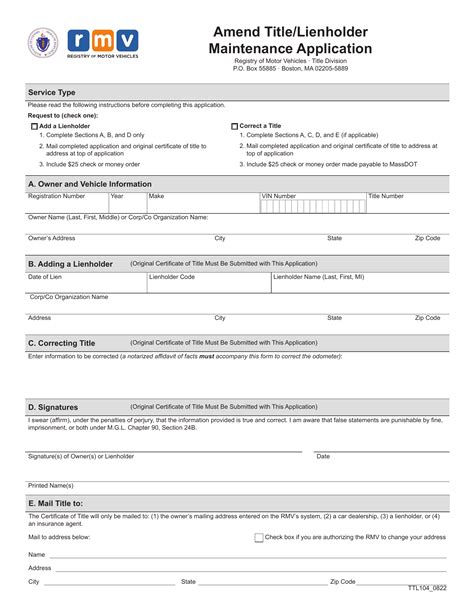 RMV Massachusetts forms 7