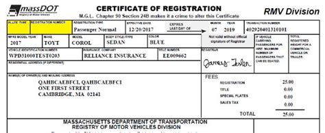 RMV Massachusetts vehicle registration 9