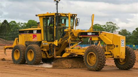 Road grader operator at work