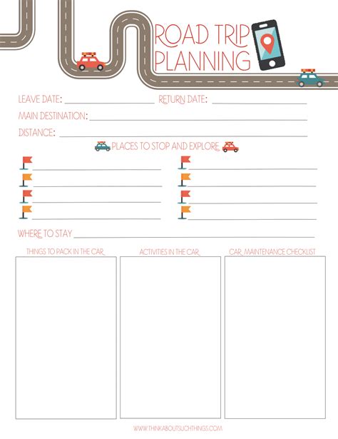 Road Trip Planner Template 9