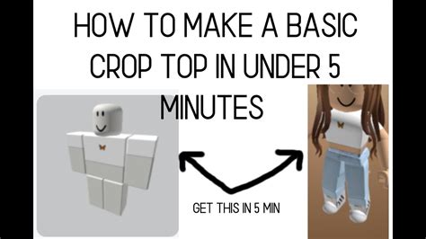 Roblox Crop Top Template Customization