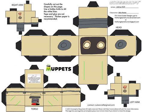 Materials and tools for creating a robot template