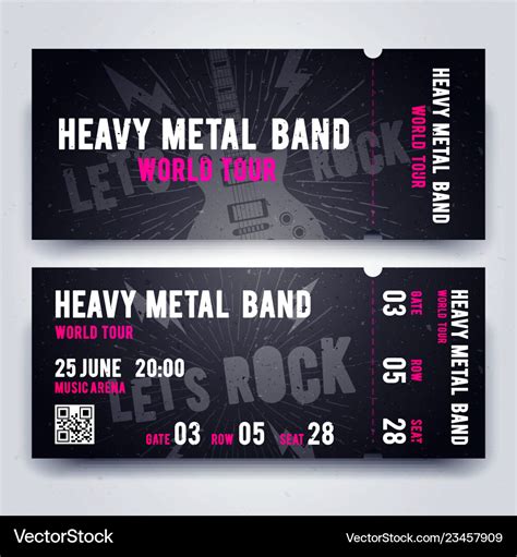 Rock concert ticket template