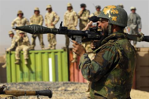 Soldier firing an RPG