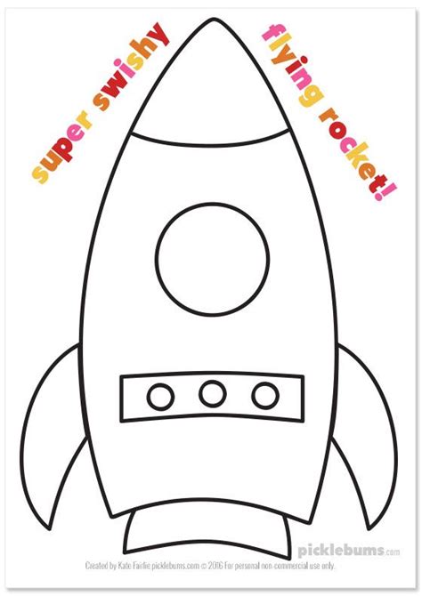 Blank Printable Rocket Template