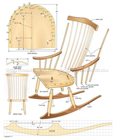 Rocking Chair Rocker Template Design 10