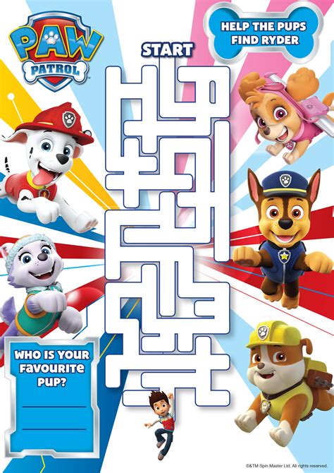 Rocky Paw Patrol maze template