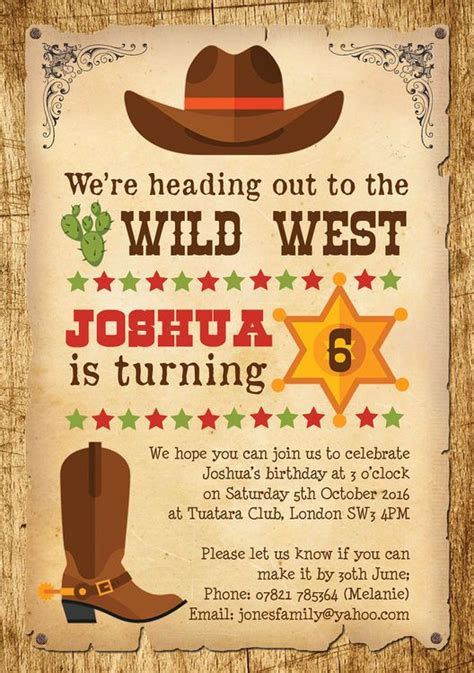 Rodeo Themed Invitation Template