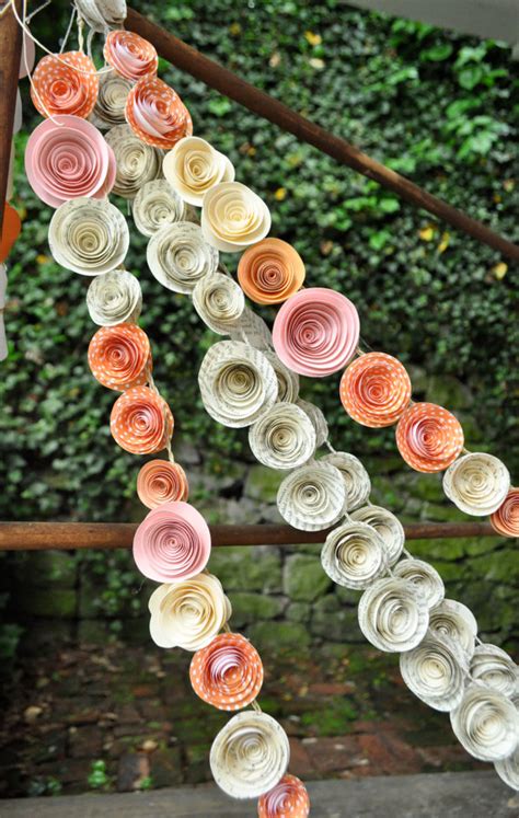 Rolled flower garlands