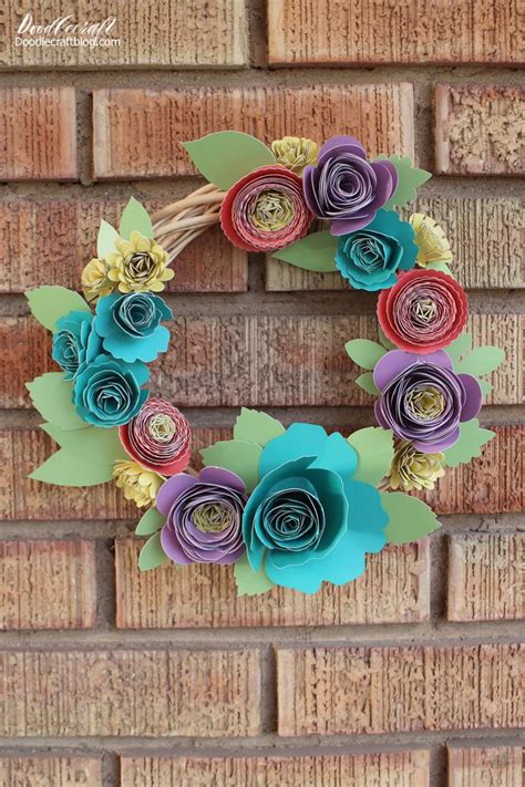 Rolled flower wreaths