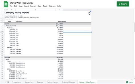 Rollup in Google Sheets for Business