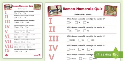 Roman Numeral Quiz