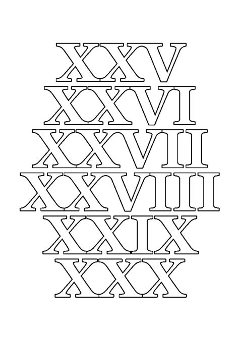 Roman Numeral Stencil