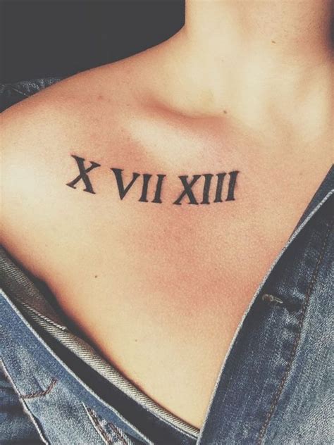 Description of Roman Numeral Tattoo Designs for Women