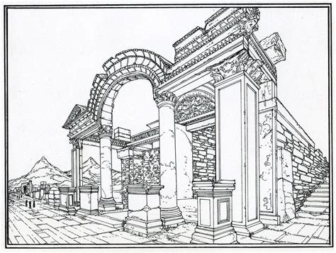 Roman Ruins Coloring Pages