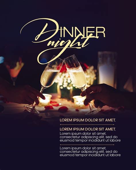 Romantic Dinner Party Flyer Template