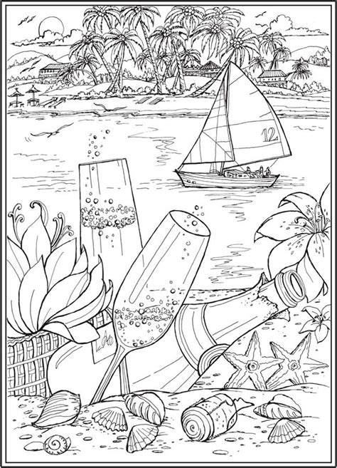 Romantic Escapes Coloring Pages for Adults