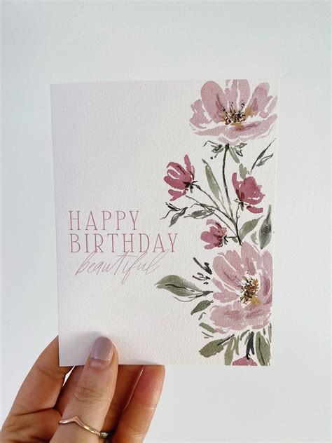 Romantic Floral Birthday Card