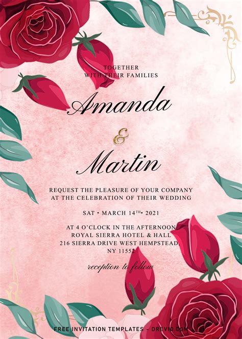 Romantic Wedding Invitation Template