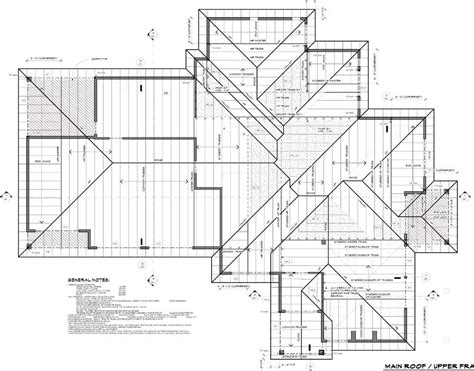 Autocad roof plan template