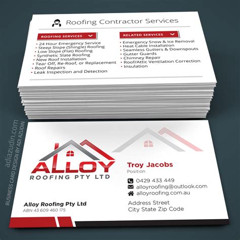 Roofing Business Card Example