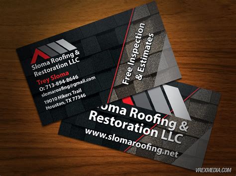 Roofing Business Card Format