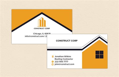 Roofing Business Card Template Free